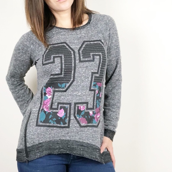 Hybrid grey sweater with 23 number graphic c21 - Picture 3 of 6